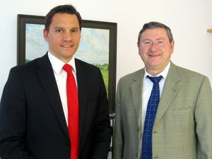 Johannes Fechner mit dem Ringsheimer Bürgermeister Heinrich Dixa